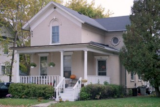 Greek revival style house at 734 Jackson