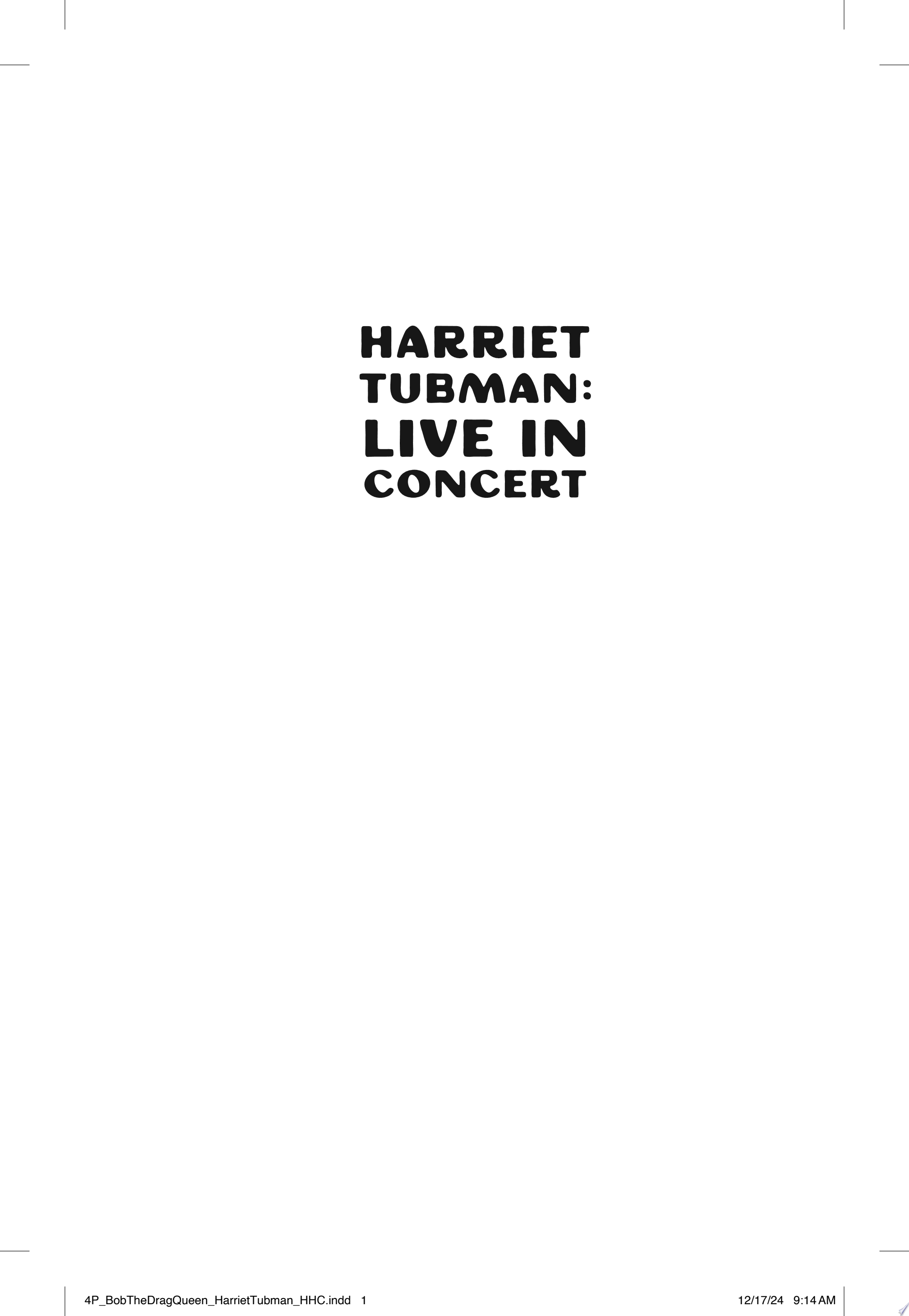 Image for "Harriet Tubman: Live in Concert"