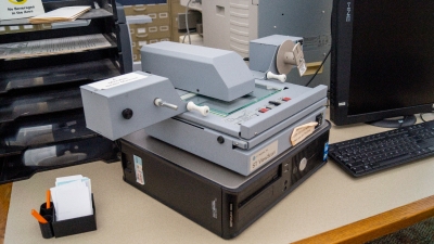 A Microfilm machine