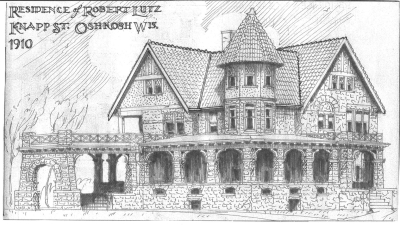 Architectural Styles of Oshkosh resource image: a scan of an old architectural sketch