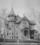 House History resource image showing a black and white photo of an old Victorian-style house