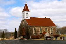 WLSDC; Wisconsin Pioneer Churches resource image showing a church building