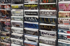 Popular Magazines from EBSCO resource image showing a rack of different magazines